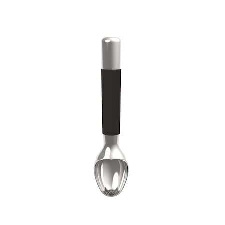 Black & Silver Stainless Steel & TPR Ice Cream Scoop